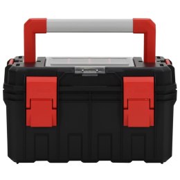 Skrzynka na narzędzia, czarno-czerwona, 45x28x26,5 cm