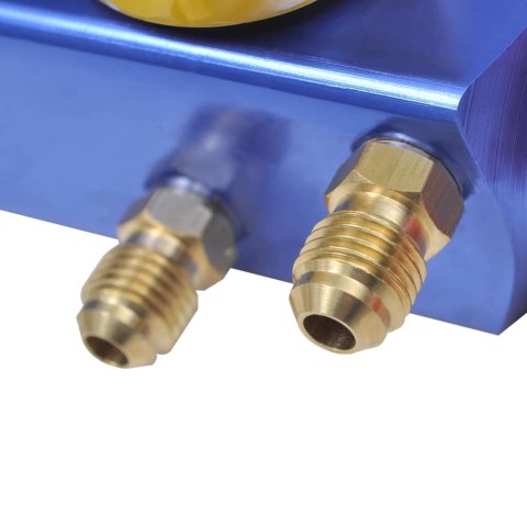 Jednostopniowa pompa próżniowa z rozdzielaczem na 4 mierniki