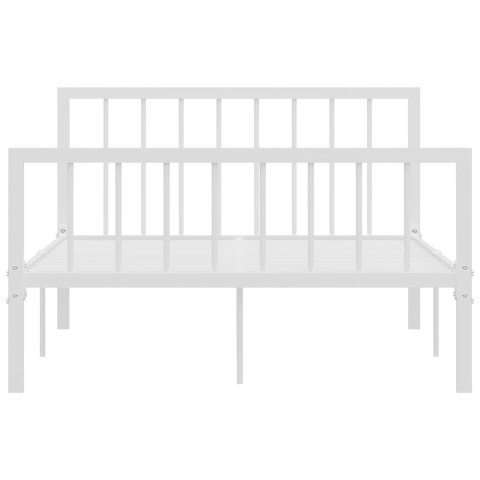 Rama łóżka, biała, metalowa, 120 x 200 cm