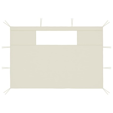 Ścianki do altany, z oknami, 2 szt., kremowe