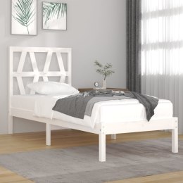 Rama łóżka, biała, lite drewno sosnowe, 90x200 cm