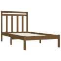 Rama łóżka, miodowy brąz, lite drewno, 100 x 200 cm