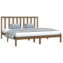 Rama łóżka, miodowy brąz, lite drewno sosnowe, 200 x 200 cm