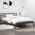 Rama łóżka, szara, lite drewno, 120x200 cm