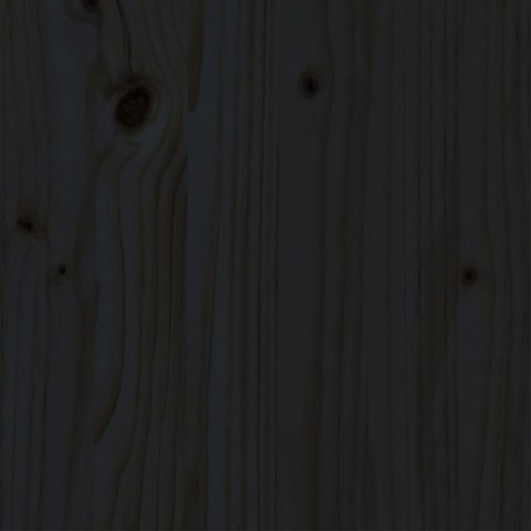 Rama łóżka, czarna, lite drewno, 200 x 200 cm