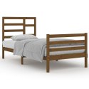 Rama łóżka, miodowy brąz, lite drewno, 90x200 cm