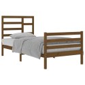 Rama łóżka, miodowy brąz, lite drewno, 90x200 cm