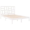 Rama łóżka, biała, lite drewno, 160 x 200 cm