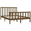 Rama łóżka, brąz, lite drewno, 150x200 cm, King Size