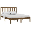 Rama łóżka, miodowy brąz, lite drewno, 120x200 cm