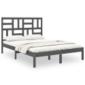 Rama łóżka, szara, lite drewno, 160 x 200 cm