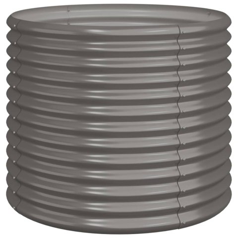 Donica ogrodowa, malowana proszkowo stal, 80x80x68 cm, szara