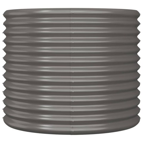 Donica ogrodowa, malowana proszkowo stal, 80x80x68 cm, szara