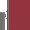 Zwijana markiza boczna na taras, czerwona, 160 x 1000 cm