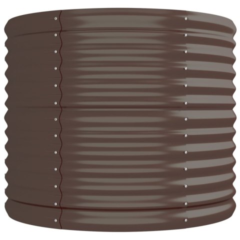 Donica ogrodowa z malowanej proszkowo stali, 296x80x68 cm, brąz