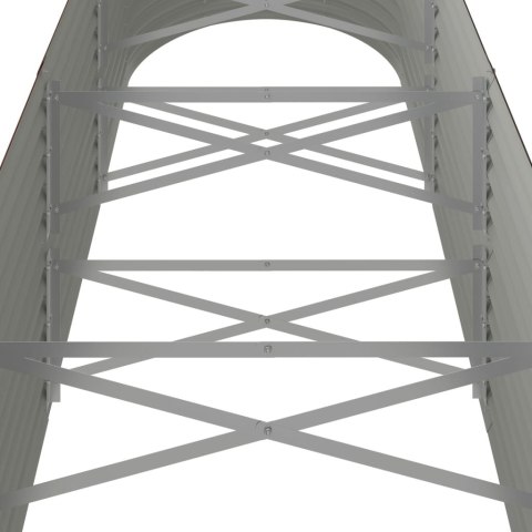 Donica ogrodowa z malowanej proszkowo stali, 296x80x68 cm, brąz