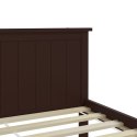 Rama łóżka, ciemnobrązowa, lite drewno sosnowe, 200 x 200 cm