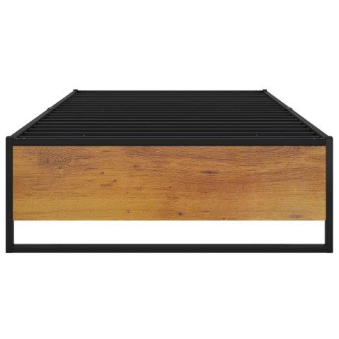 Rama łóżka, czarna, metalowa, 100 x 200 cm