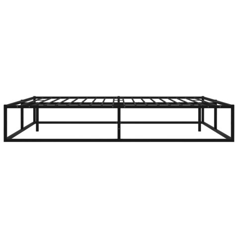 Rama łóżka, czarna, metalowa, 140 x 200 cm
