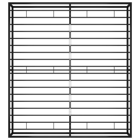 Rama łóżka, czarna, metalowa, 140 x 200 cm