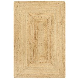 Ręcznie wykonany dywan, juta, naturalny, 120x180 cm