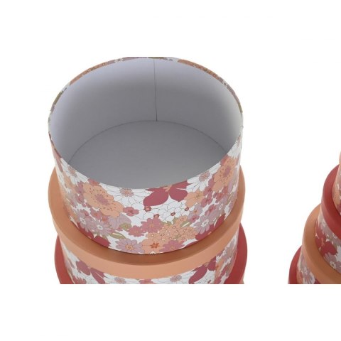 Zestaw pudełek do łączenia w organizer DKD Home Decor Kvety Paski Fuksja Biały Brzoskwinia Karton (37,5 x 37,5 x 18 cm) Zestaw pudełek do łączenia w organizer DKD Home Decor Kvety Paski Fuksja Biały Brzoskwinia Karton (37,5 x 37,5 x 18 cm)