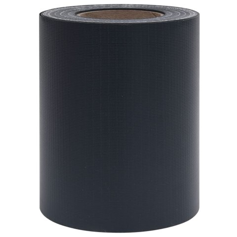 Osłony na ogrodzenie, 4 szt., PVC, 35x0,19 m, ciemnoszare, mat