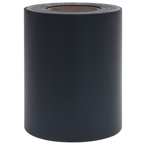 Osłony na ogrodzenie, 4 szt., PVC, 35x0,19 m, ciemnoszare, mat