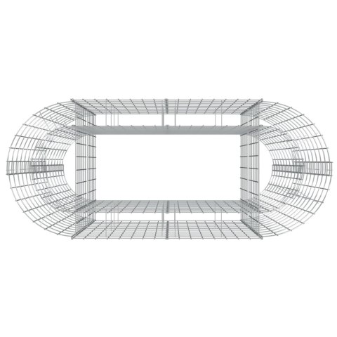 Podwyższona donica gabionowa, galwanizowane żelazo, 120x50x100