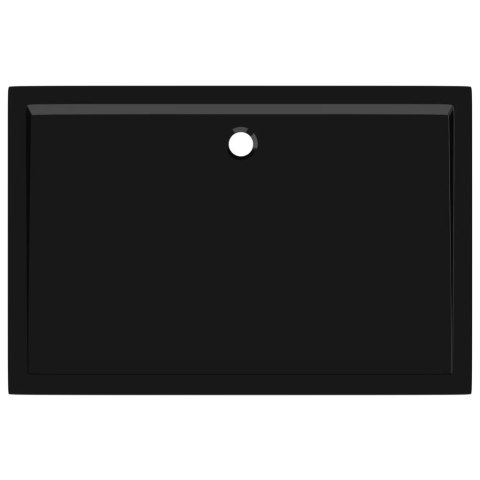 Prostokątny brodzik prysznicowy, ABS, czarny, 80x120 cm