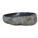 Umywalka z kamienia rzecznego, owalna, 30-37 cm