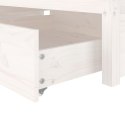 Rama łóżka z szufladami, biała, 90x200 cm
