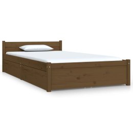 Rama łóżka z szufladami, miodowy brąz, 90x200 cm