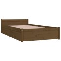 Rama łóżka z szufladami, miodowy brąz, 90x200 cm