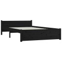 Rama łóżka z szufladami, czarna, 135x190 cm, podwójna