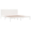 Rama łóżka, biała, lite drewno sosnowe, 200x200 cm