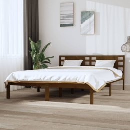 Rama łóżka, miodowy brąz, lite drewno sosnowe, 120x200 cm