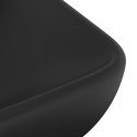 Umywalka prostokątna, matowa czerń, 71x38 cm, ceramiczna