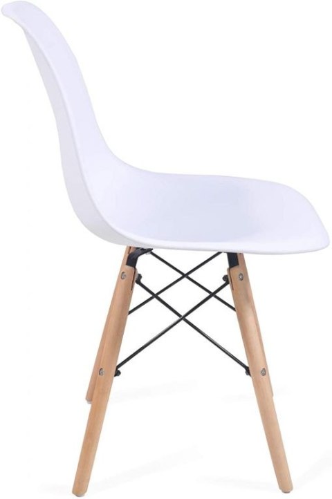 Zestaw krzeseł do jadalni z plastikowym siedziskiem, 2 sztuk
