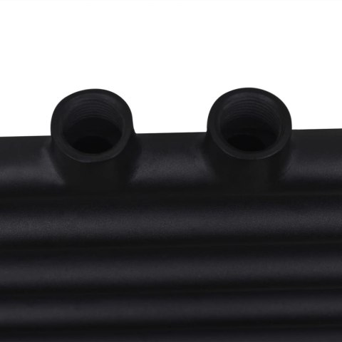 Grzejnik łazienkowy, prosty 600 x 764 mm, czarny