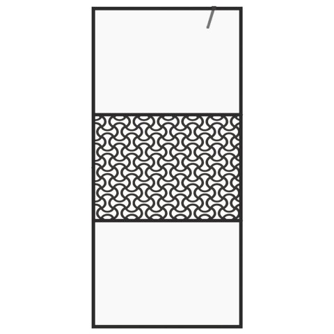 Ścianka prysznicowa, przezroczyste szkło ESG, 80x195 cm, czarna
