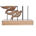 Dekoracja DKD Home Decor Aluminium Drewno akacjowe Ptaki (27 x 9,5 x 33 cm)