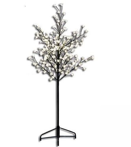 Dekoracyjne LED drzewo z kwiatami - 1,5 m, ciepła biel