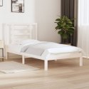 Rama łóżka, biała, lite drewno sosnowe, 90 x 200 cm