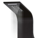 Panel prysznicowy, aluminiowy, czarny, 20x44x130 cm