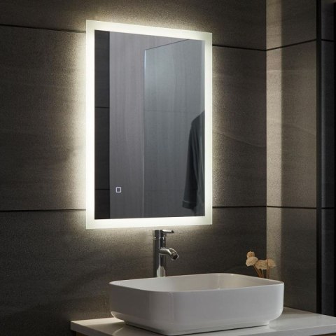 Aquamarin Lustro łazienkowe z oświetleniem LED 20W, 50x70cm Aquamarin Lustro łazienkowe z oświetleniem LED 20W, 50x70cm