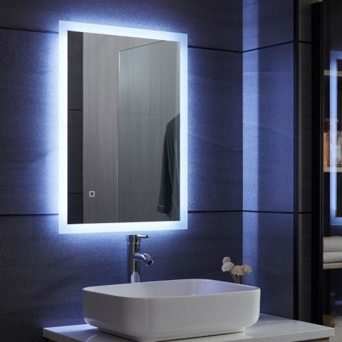 Aquamarin Lustro łazienkowe z oświetleniem LED 20W, 50x70cm Aquamarin Lustro łazienkowe z oświetleniem LED 20W, 50x70cm