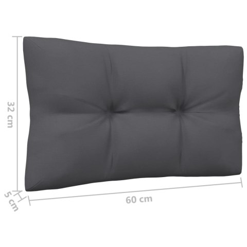 2-osobowa sofa ogrodowa z antracytowymi poduszkami, sosnowa 2-osobowa sofa ogrodowa z antracytowymi poduszkami, sosnowa