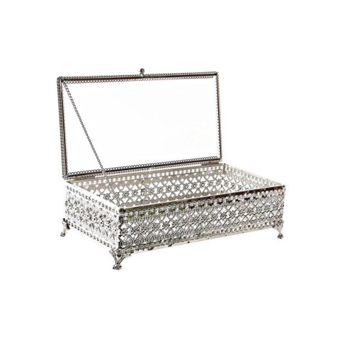 Pudełko na biżuterię DKD Home Decor Szkło Srebrzysty Metal (25,5 x 12,5 x 7,5 cm) Pudełko na biżuterię DKD Home Decor Szkło Srebrzysty Metal (25,5 x 12,5 x 7,5 cm)