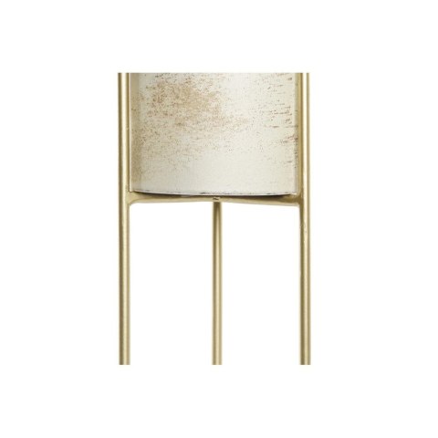 Świeczniki DKD Home Decor Wykończenie antyczne Szkło Metal (13 x 13 x 41 cm)